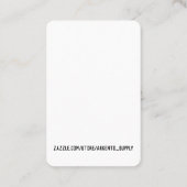 上部にロゴ付き縦型イヤリングカード 名刺 (裏面)