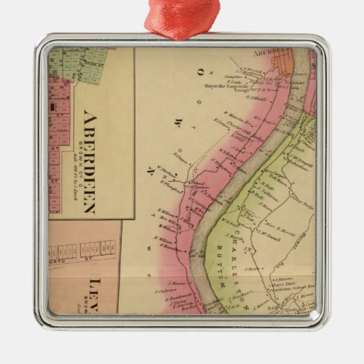 上部のオハイオ川および谷2 メタルオーナメント (正面)