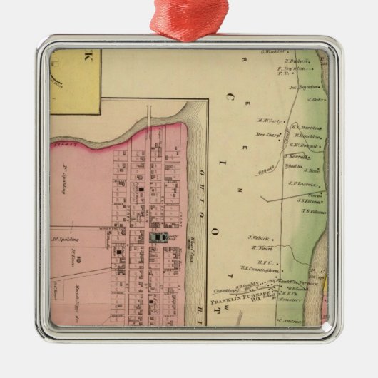 上部のオハイオ川および谷3 メタルオーナメント (正面)