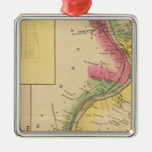 上部のオハイオ川 メタルオーナメント (正面)