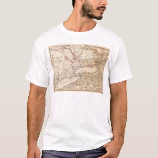 上部のカナダ、NY、Penn、Mich Tシャツ (正面)