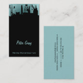 上部の都心の真夜中の新しい灰色の灰色 名刺 (正面/裏面)