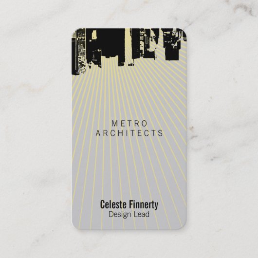 上部の都心の薄暗がりのゴシック様式ニュース 名刺 (正面)