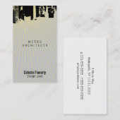 上部の都心の薄暗がりのゴシック様式ニュース 名刺 (正面/裏面)