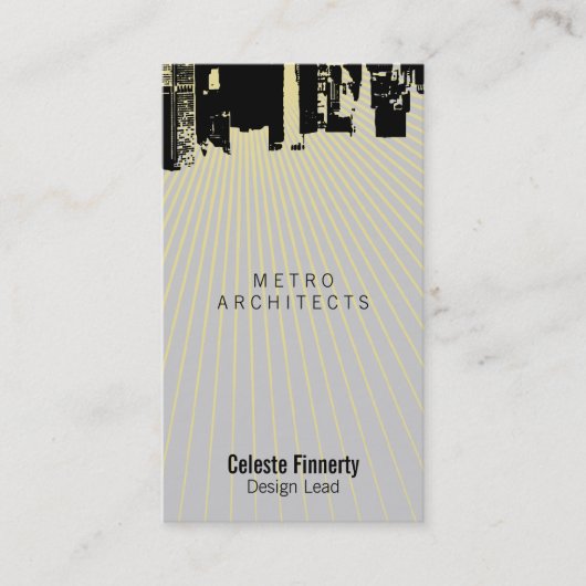 上部の都心の薄暗がりのゴシック様式ニュース 名刺 (正面)