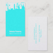 上部の都心の雪の空 名刺 (正面/裏面)