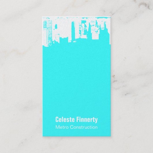 上部の都心の雪の空 名刺 (正面)