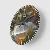 上部タハメノン滝時計 ラウンド壁時計 (傾斜)