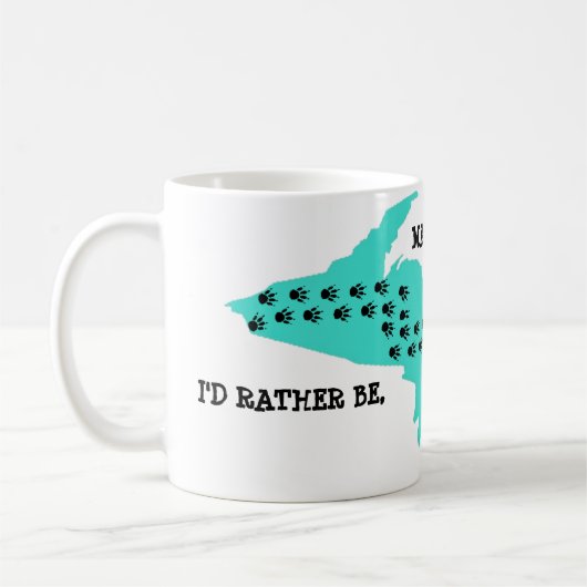 上部半島MIのマグを渡るトラックの作成! コーヒーマグカップ (左)