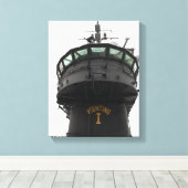 上部構造の正面断面のビュー キャンバスプリント (インサイチュ (ウッドフロア))