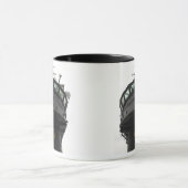 上部構造の正面断面のビュー マグカップ (中央)