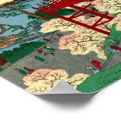上野の清水殿と不忍池 ポスター (角)