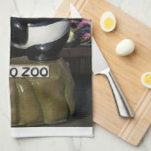 上野動物園パンダの看板 キッチンタオル (四つ折り)