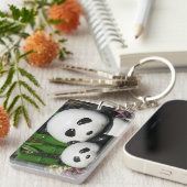 上野動物園パンダの看板 キーホルダー (正面右)