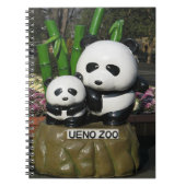 上野動物園パンダの看板 ノートブック (正面)