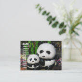 上野動物園パンダの看板 名刺 (スタンド正面)