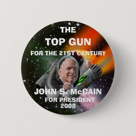 上銃MCCAIN 缶バッジ (正面)