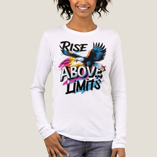 上限を超えて上がる | イーグルはっきりしたやる気を起こさせるー トライブレンドTシャツ (正面)