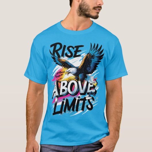 上限を超えて上がる | イーグルはっきりしたやる気を起こさせるー Tシャツ (正面)