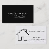 上限エレガントでモダンな不動産仲介業者- 名刺 (正面/裏面)