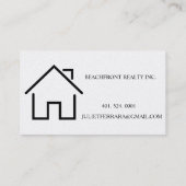 上限エレガントでモダンな不動産仲介業者- 名刺 (裏面)