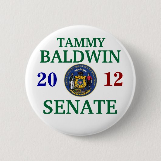 上院のためのTAMMY BALDWIN 缶バッジ (正面)