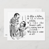 上院のゴール：政治漫画 ポストカード (正面/裏面)