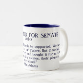 上院の歴史的引用文のマグのためのHostettler ツートーンマグカップ (正面右)