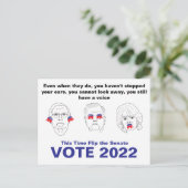 上院の聞こえない、見な話い、悪の投票2020 ポストカード (スタンド正面)