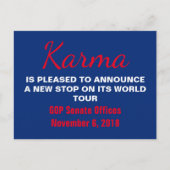 上院カルマ投票2018抵抗を覚える 案内ポストカード (正面)