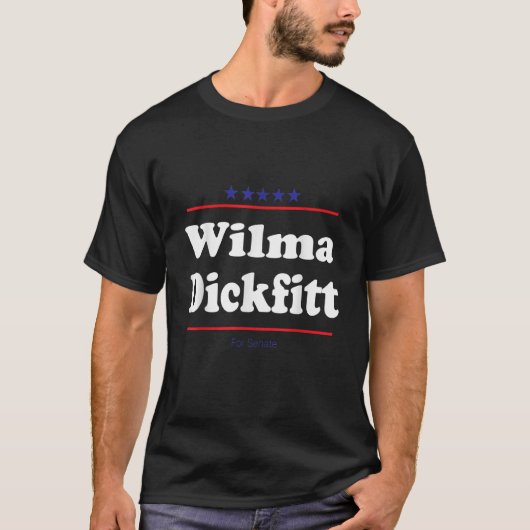 上院中期選挙パロディのウィルマ・ディクフィット Tシャツ (正面)