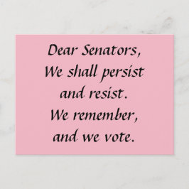 上院議員は投票を覚えて抵抗し続ける ポストカード