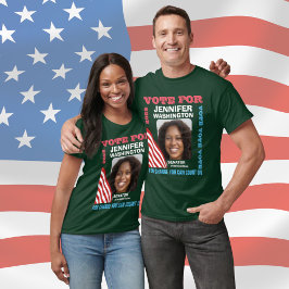 上院議員カスタム選挙運動 Tシャツ