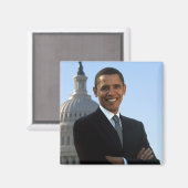 上院議員ポートレート、米国のバラク・オバマ大統領 マグネット (正面/裏面)