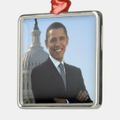 上院議員ポートレート、米国のバラク・オバマ大統領 メタルオーナメント (左)