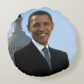 上院議員ポートレート、米国のバラク・オバマ大統領 ラウンドクッション (裏面)