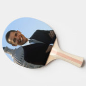 上院議員ポートレート、米国のバラク・オバマ大統領 卓球ラケット (横)