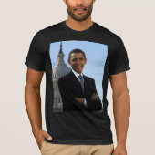 上院議員ポートレート、米国のバラク・オバマ大統領 Tシャツ (正面)