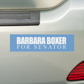 上院議員2010年のためのBarbara Boxer バンパーステッカー (車上)
