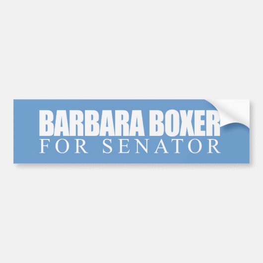 上院議員2010年のためのBarbara Boxer バンパーステッカー (正面)