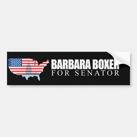 上院議員2010年のためのBarbara Boxer バンパーステッカー (正面)