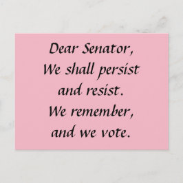 上院議員Persist Remember Vote ポストカード