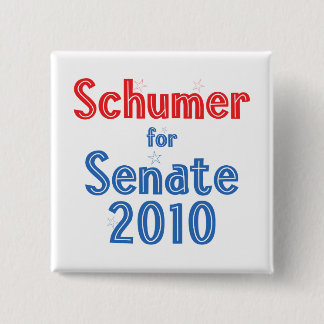 上院2010の星のデザインのためのチャックSchumer 缶バッジ