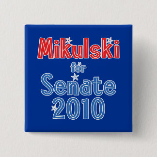 上院2010の星のデザインのためのバーバラMikulski 缶バッジ