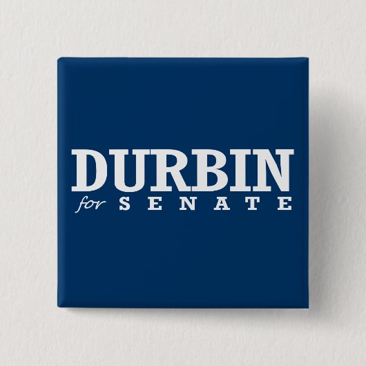 上院2014年のためのDURBIN 缶バッジ (正面)