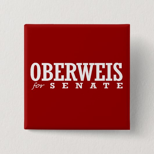 上院2014年のためのOBERWEIS 缶バッジ (正面)
