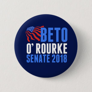上院2018年のためのBeto O'Rourke 缶バッジ