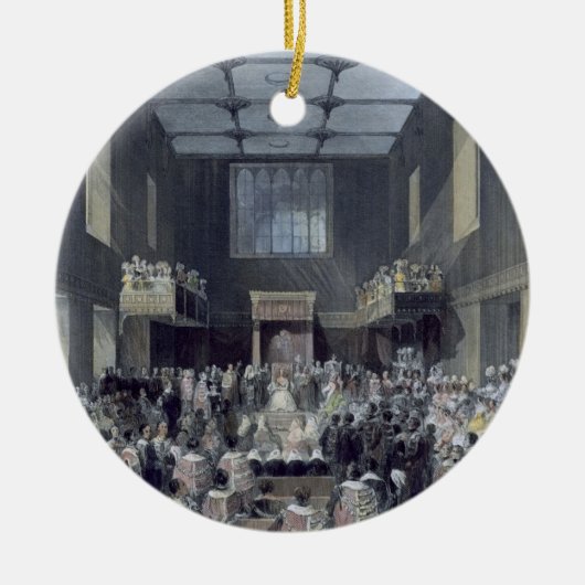 上院、Sessioを開ける陛下 セラミックオーナメント (正面)