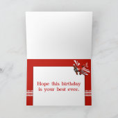 上陸の飛行機の誕生日のために来ること カード (内部)