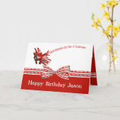 上陸の飛行機の誕生日のために来ること カード (黄色い花)